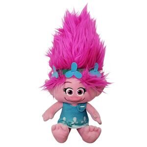 Dreamworks 2016 Trolls Movie 18" Poppy Stuffed Plush Toy Doll Macy's Pink Blue